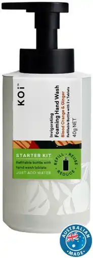 Coles KOi Foaming Hand Wash Starter Kit 40g offer