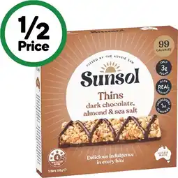 Woolworths Sunsol Thins 105g Pk 5 offer
