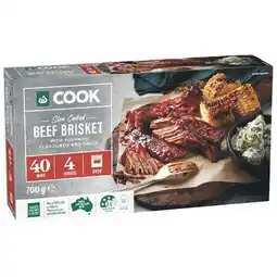 Woolworths Woolworths COOK Slow Cooked Beef Brisket with BBQ Sauce 700g offer