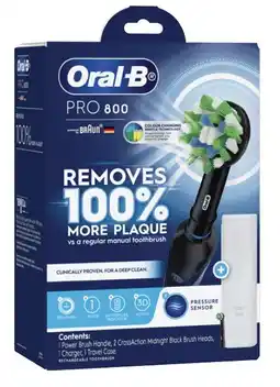 Coles Oral B Pro 800 Cross Action Electric Toothbrush 1 Pack offer