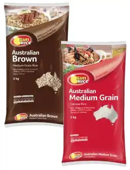 Coles Sunrice Medium Grain Rice 5kg offer