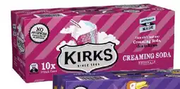 Coles Kirks Soft Drink 10x375mL offer