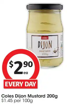 Coles Coles Dijon Mustard 200g offer
