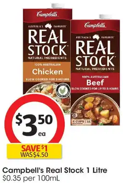 Coles Campbell's Real Stock 1 Litre offer