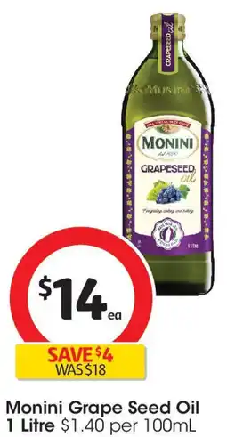 Coles Monini Grape Seed Oil 1 Litre offer