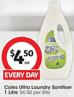 Coles Coles Ultra Laundry Sanitiser 1 Litre offer