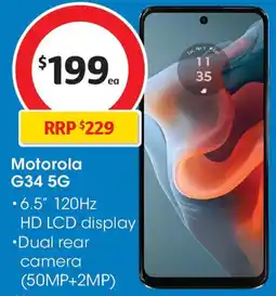 Coles Motorola G34 5G offer
