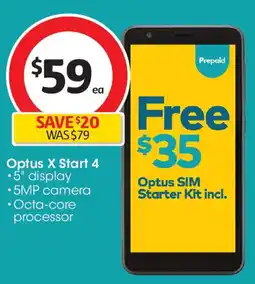 Coles Optus X Start 4 offer