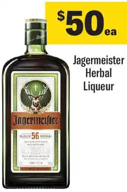 Coles Jagermeister Herbal Liqueur offer