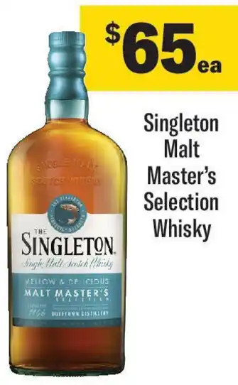 Coles Singleton Malt Master's Selection Whisky offer