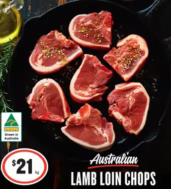 IGA Australian LAMB LOIN CHOPS per kg offer