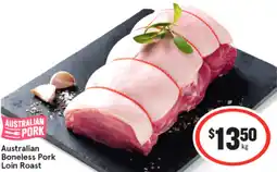 IGA Australian Boneless Pork Loin Roast per kg offer