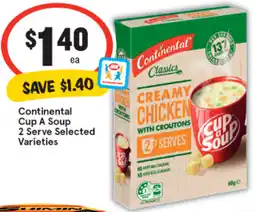 IGA Continental Cup A Soup 2 Serve offer