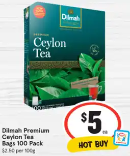 IGA Dilmah Premium Ceylon Tea Bags 100 Pack offer