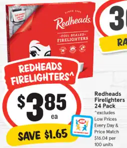 IGA Redheads Firelighters 24 Pack offer