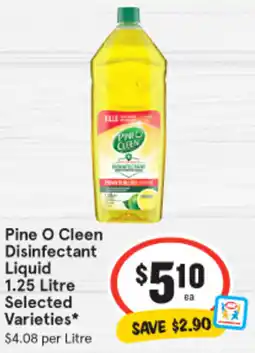 IGA Pine O Cleen Disinfectant Liquid 1.25 Litre offer
