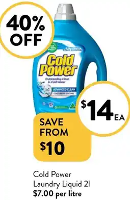 Cold Power Laundry Liquid 2L
