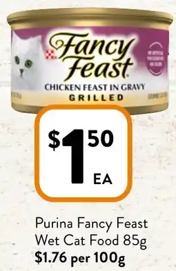 Foodworks Purina Fancy Feast Wet Cat Food 85g offer
