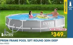 Clark Rubber PRISM FRAME POOL 12FT ROUND 30IN DEEP offer