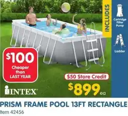 Clark Rubber PRISM FRAME POOL 13FT RECTANGLE PRISM FRAME POOL 16FT RECTANGLE offer