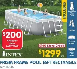 Clark Rubber PRISM FRAME POOL 13FT RECTANGLE PRISM FRAME POOL 16FT RECTANGLE offer