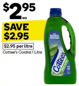 Woolworths Cottee's Cordial 1 Litre offer