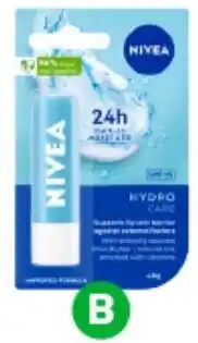 Woolworths Nivea Hydro Care Lip Balm SPF15 4.8g offer
