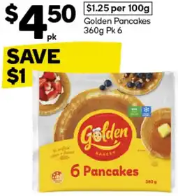 Woolworths Golden Pancakes 360g Pk 6 offer