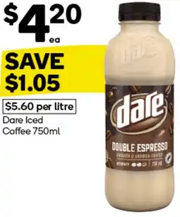 Woolworths Dare Iced Coffee 750ml offer