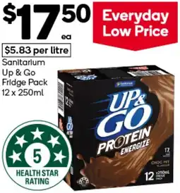 Woolworths Sanitarium Up & Go Fridge Pack 12 x 250ml offer