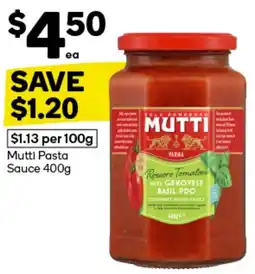 Woolworths Mutti Pasta Sauce 400g offer
