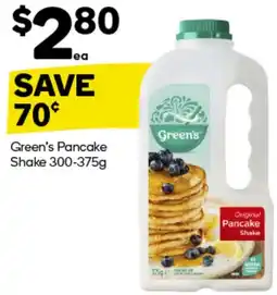 Woolworths Green's Pancake Shake 300-375g offer