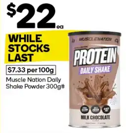 Woolworths Muscle Nation Daily Shake Powder 300g offer