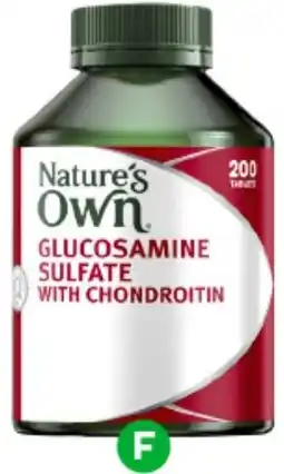 Woolworths Nature's Own Glucosamine Sulfate with Chondroitin Pk 200 offer
