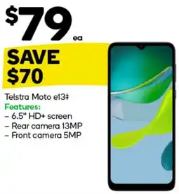 Woolworths Telstra Moto e13 offer