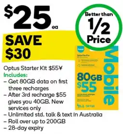 Woolworths Optus Starter Kit offer