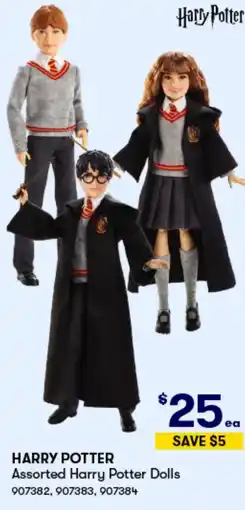 Woolworths HARRY POTTER Assorted Harry Potter Dolls offer