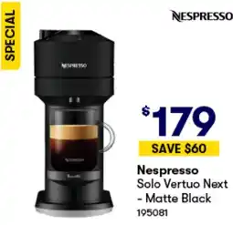 Woolworths Solo Vertuo Next - Matte Black offer