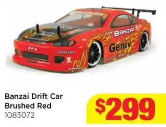 Mr Toys Banzai Drift Car Brushed Red offer