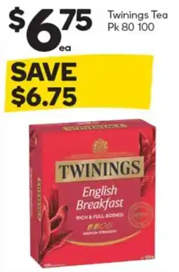 Woolworths Twinings Tea Pk 80 100 offer
