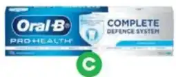 Woolworths Oral B Pro Health Complete Defence Toothpaste 110g offer