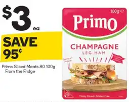 Woolworths Primo Sliced Meats 80 100g offer