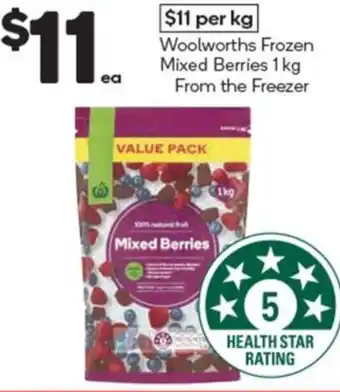 Woolworths Woolworths Frozen Mixed Berries 1 kg offer