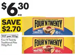 Woolworths Four N Twenty Traditional Pies 700g Pk 4 offer