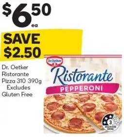 Woolworths Dr. Oetker Ristorante Pizza 310-390g offer
