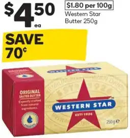 Woolworths Western Star Butter 250g offer