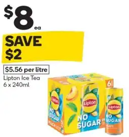 Woolworths Lipton Ice Tea 6 x 240ml offer
