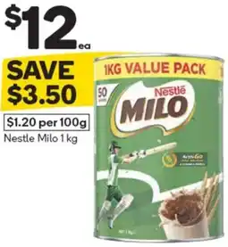 Woolworths Nestle Milo 1 kg offer