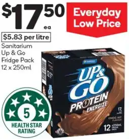 Woolworths Sanitarium Up & Go Fridge Pack 12 x 250ml offer