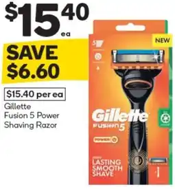 Woolworths Gillette Fusion 5 Power Shaving Razor offer